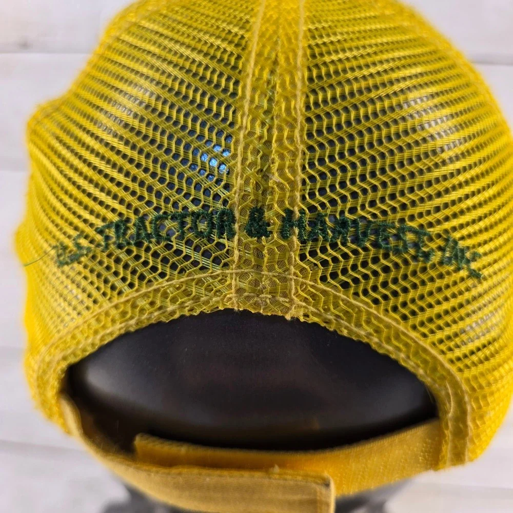 John Deere Youth Trucker Hat Green Yellow Mesh Back Adjustable Snapback Cap